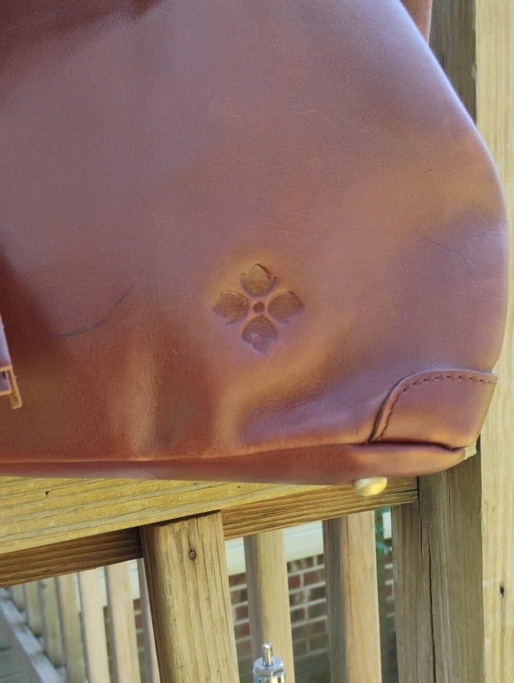 Patricia Nash Leather Whitney Drawstring Tote Bag - 3 Compartment _ Cross. Strap - Picture 3 of 15
